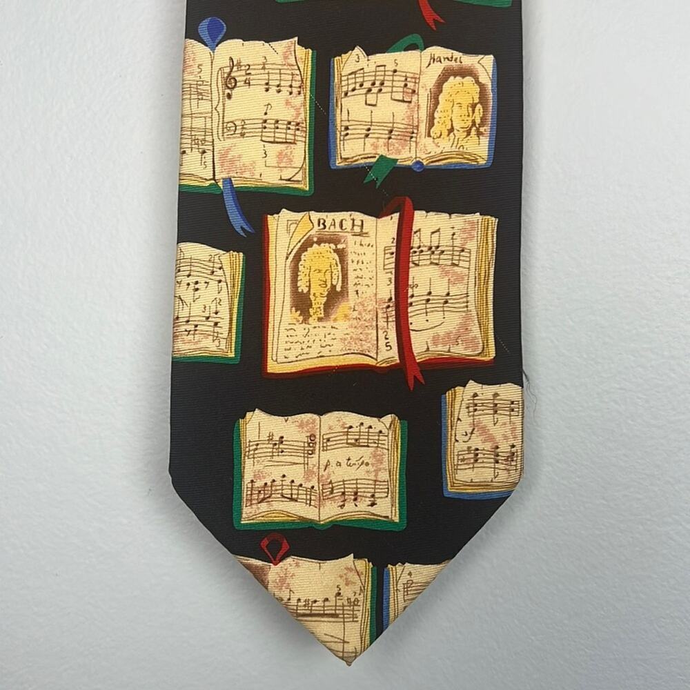 Alynn Neckwear “Great Composers” vintage 100% silk made in USA neck tie